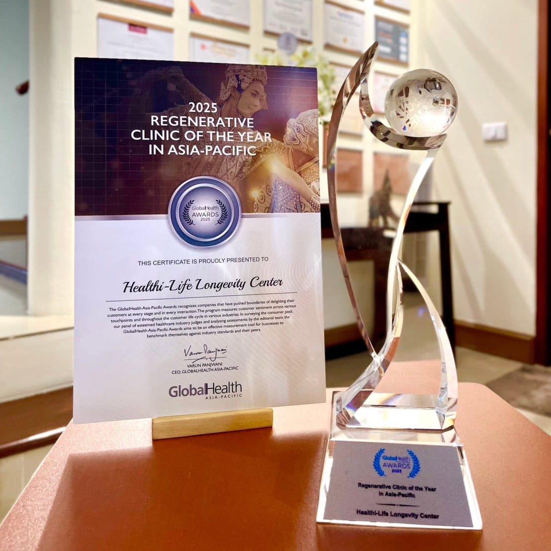 Healthi Life Longevity Center — Regenerative Clinic of the Year, Asia-Pacific 2025